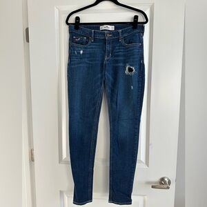 Women's Distressed Blue Jeans